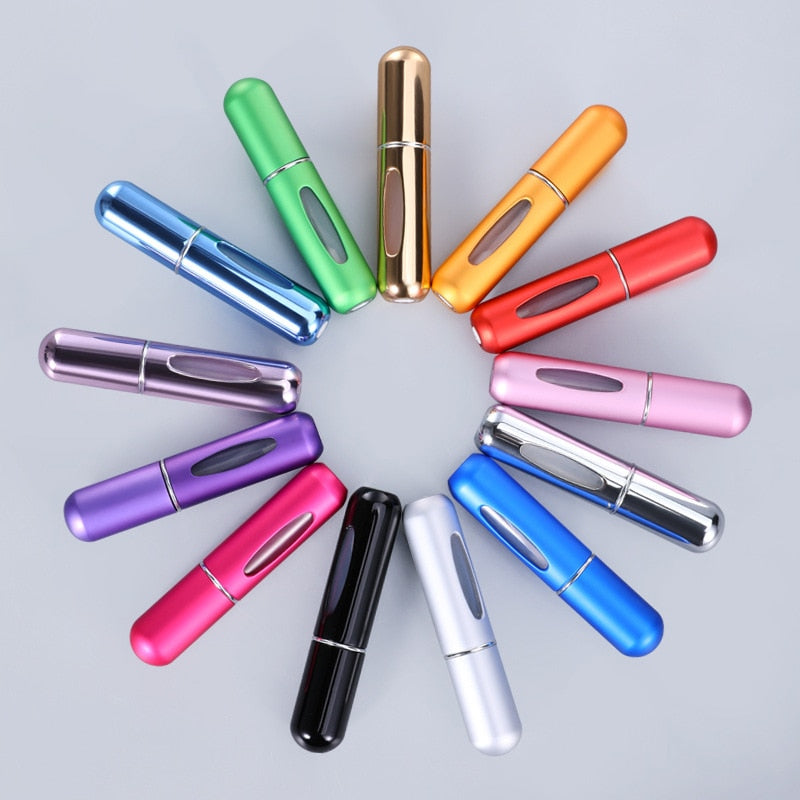 5ml Perfume Atomizer Portable Liquid Container For Cosmetics Mini Aluminum Spray Alcochol Empty Bottle Refillable For Traveling