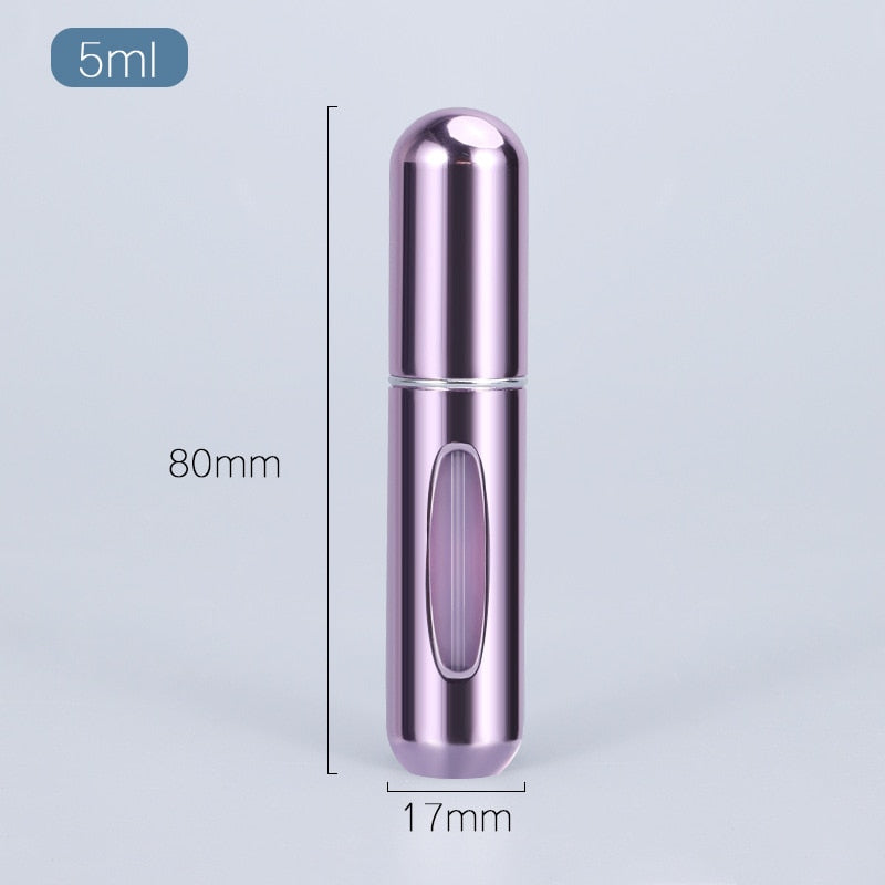 5ml Perfume Atomizer Portable Liquid Container For Cosmetics Mini Aluminum Spray Alcochol Empty Bottle  Refillable For Traveling