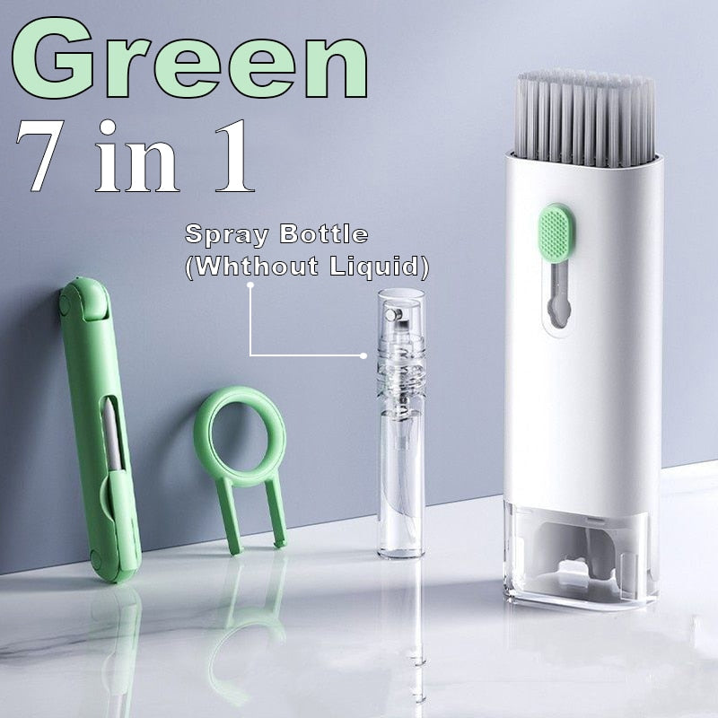 7-in-1 Cleaning Kit Computer Keyboard Cleaner Brush Earphones Cleaning Pen For AirPods iPhone Cleaning Tools Keycap Puller Set