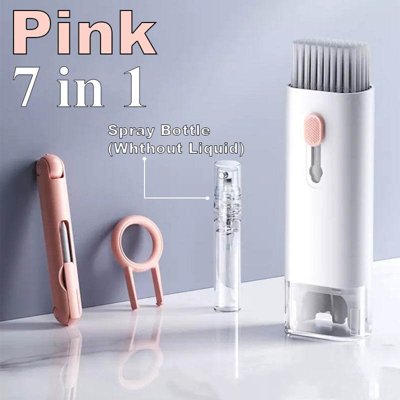 7-in-1 Cleaning Kit Computer Keyboard Cleaner Brush Earphones Cleaning Pen For AirPods iPhone Cleaning Tools Keycap Puller Set