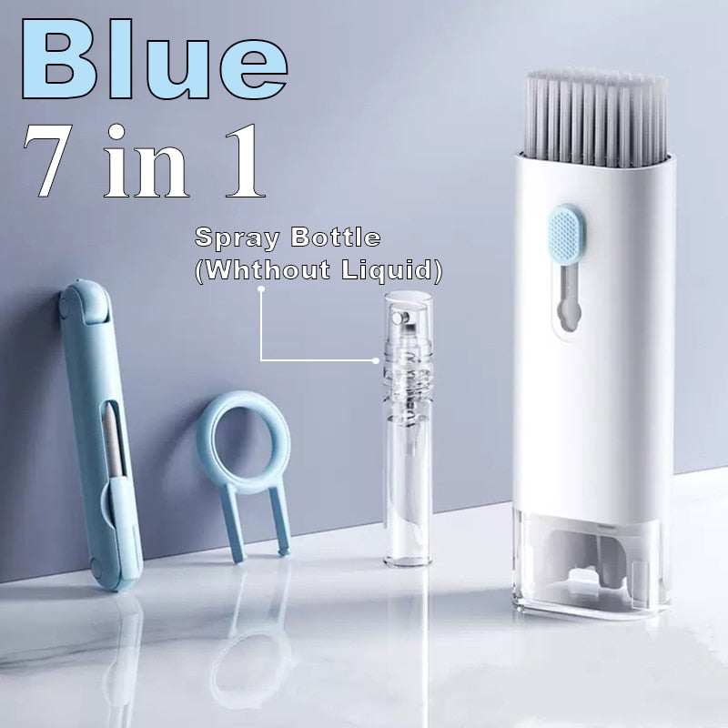 7-in-1 Cleaning Kit Computer Keyboard Cleaner Brush Earphones Cleaning Pen For AirPods iPhone Cleaning Tools Keycap Puller Set